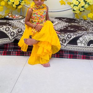 Beautiful Yellow Baby Girl Sharara Dress