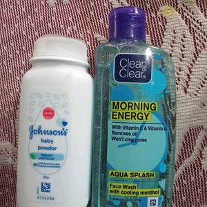 Johnson's Powder + Clean & Clear + Pears Soap 2Pc