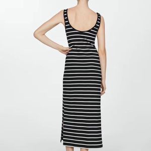 Zebra Line Long Dress😍