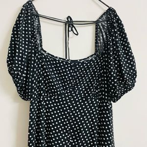 Women Polka Dot Dress In XL