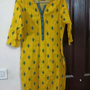 Mustard Colour Kurti