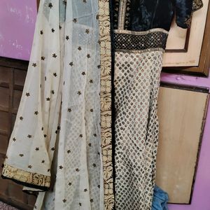 Velvet Dress With Heavy Dupatta