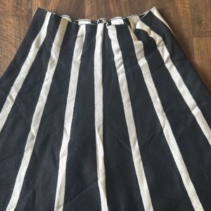 Beautiful Black White Stripe Short Skirt