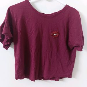 Women's Crop Tshirt Red