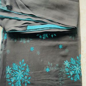 Black Georgette Saree