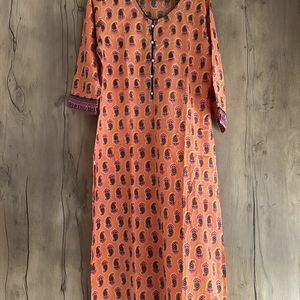 Peach Kurti Suit