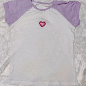 (New) Slim Tshirt With Little Heart Motif