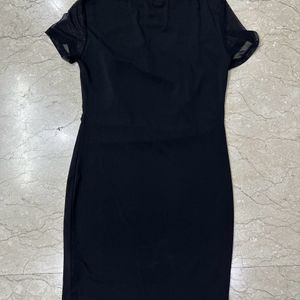 Front Cutout Black Dress