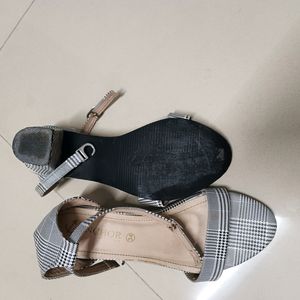 White Check Heel