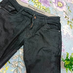 Black Cotton Jeans Pant Size -36