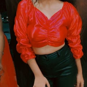 Satin Crop Top