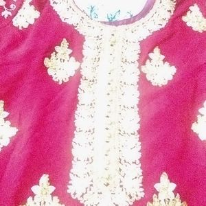 Beautiful Designer Red Suit Heavy Jari Aur Stone W