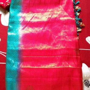 Deginer Saree And Velvet Blouse