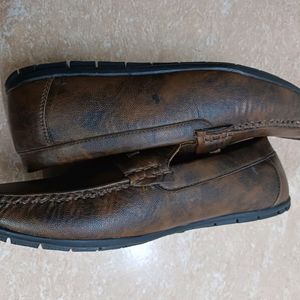 BROWN Loafer Shoes (Size: 9)