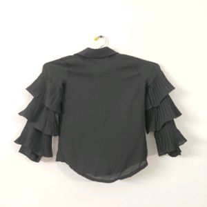 Korean imported black shirt top (girl's)