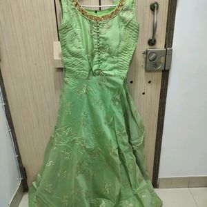 Green Gown With Dupatta