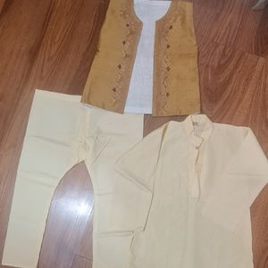 Boys 3 Piece - Kurta, Pyjama And Jacket