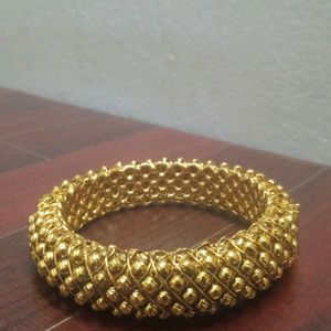 Gold Plated Traditional Studded Screwed Bangle