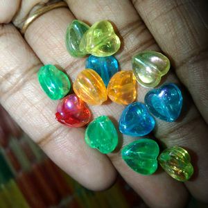 Multi Colour Heart Beads