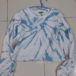 Tie Die Crop Sweatshirt