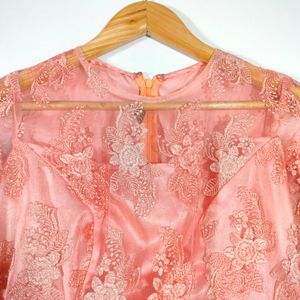 Peach Embroidery Dresses (Women's)