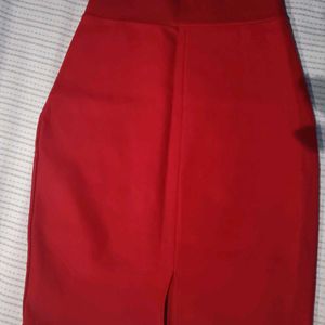 Trendy Red Skirt