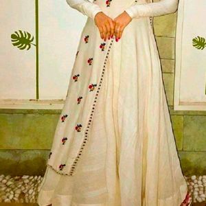 Beautiful White Gown Kurti