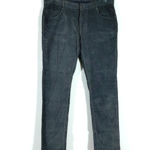 Dark Grey Corduroy Pant For Men's