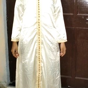 White Abaya Satin