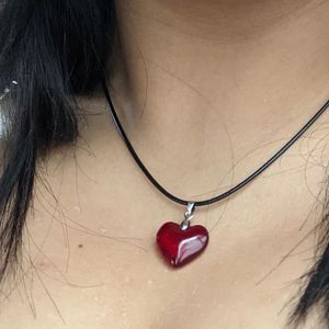 Heart Pinterest Necklace Red Pendant
