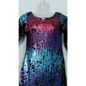 Rainbow Dress Party Wear