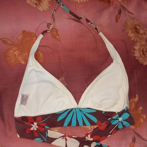 Branded Knotted Bikini Top