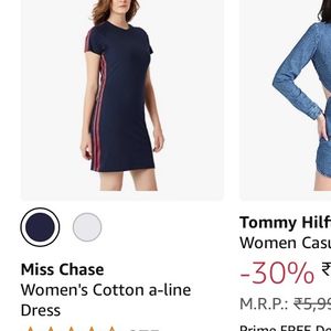 Miss Chase Blue T-shirt Dress