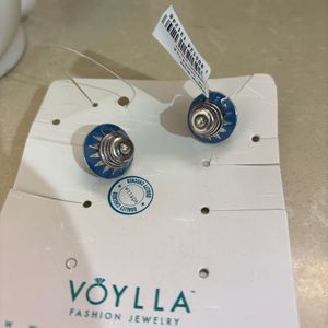 Kalbelia Blue Enamel Stud Earrings