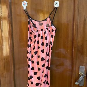 Pink Dress With Heart Prints