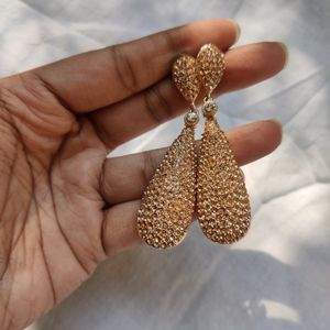 Beautiful Gold Plated Drop Earrings