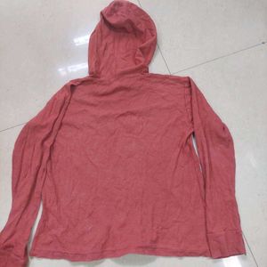 Red Hoodie Like Top