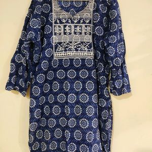 Blue Printed Kurti