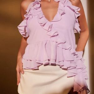 Lavender MAZIKIEN Ruffle Top