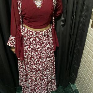 Maroon Boutique Customised 3 Piece Lehenga Set