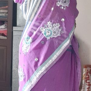 New Purple Saree