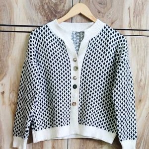 Black & White Cardigan Size-38