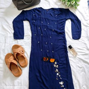 Navy Blue Kurti