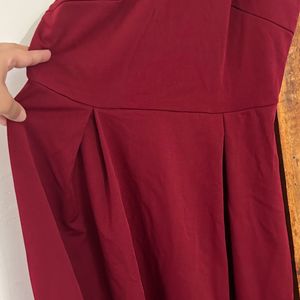 Maroon Skater Party Dress