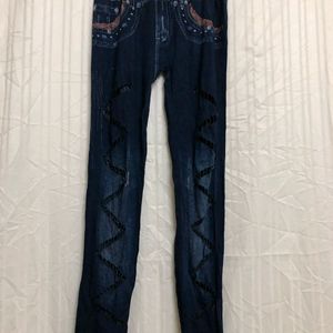 Fancy Stylish Blue Jeggings