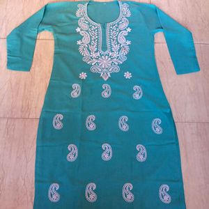 Beautiful Embroidered Cotton Kurti