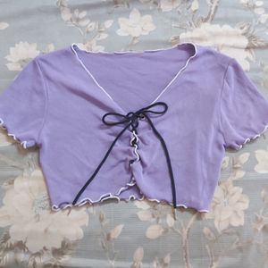 lavender crop top