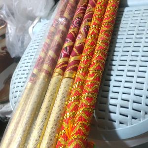 New Garba 3 Pair Sticks Dandiya Total 6