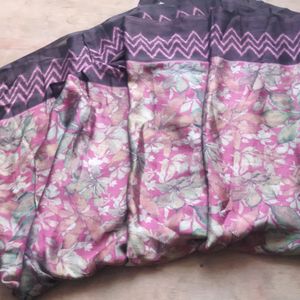 Beautiful saree With pink & Purple Design