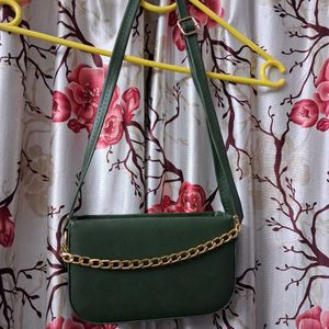 Women Green Color Sling Bag